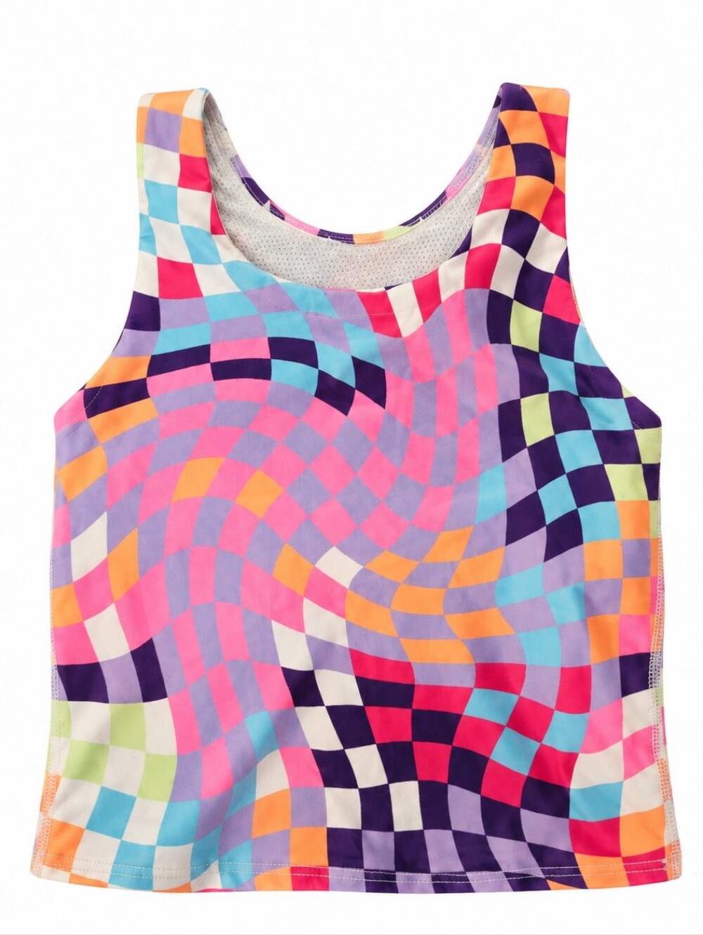 Vibrant Multicolor Checkered Tank Top